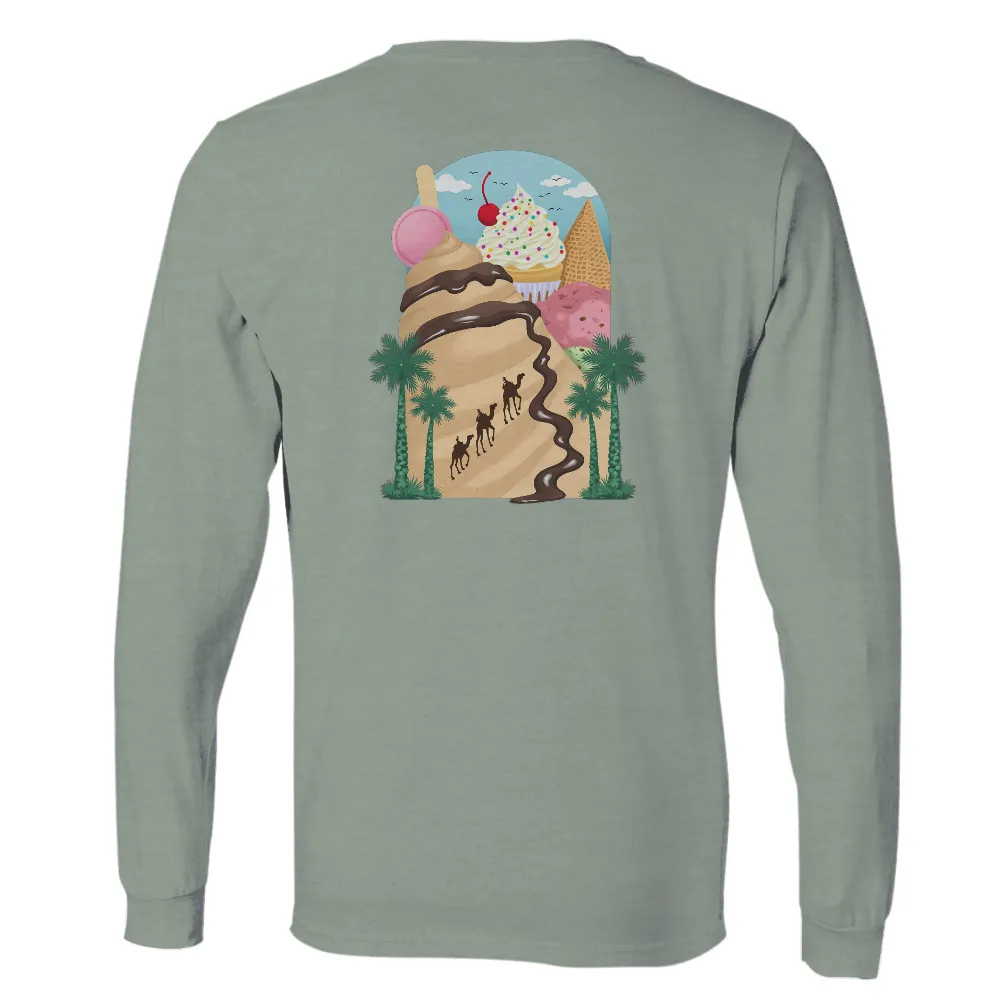 TShirt Design: Ice Cream Adventure in the Desert| Sprinkles on ice cream