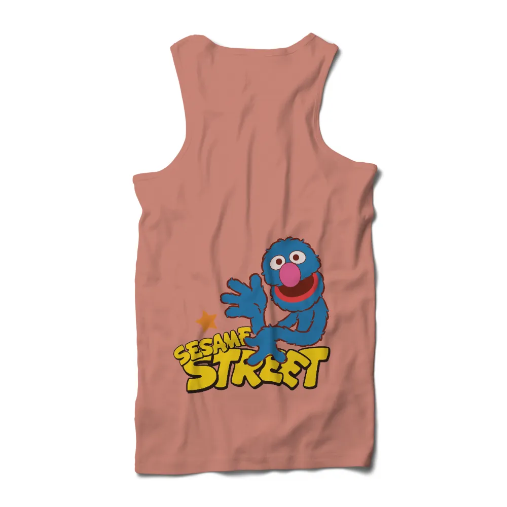 Customized Tee Shirts: Grover's Joyful Wave from Sesame Street|mardi gras star shirt