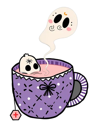 T-Shirts Custom: Whimsical Ghost Tea Party