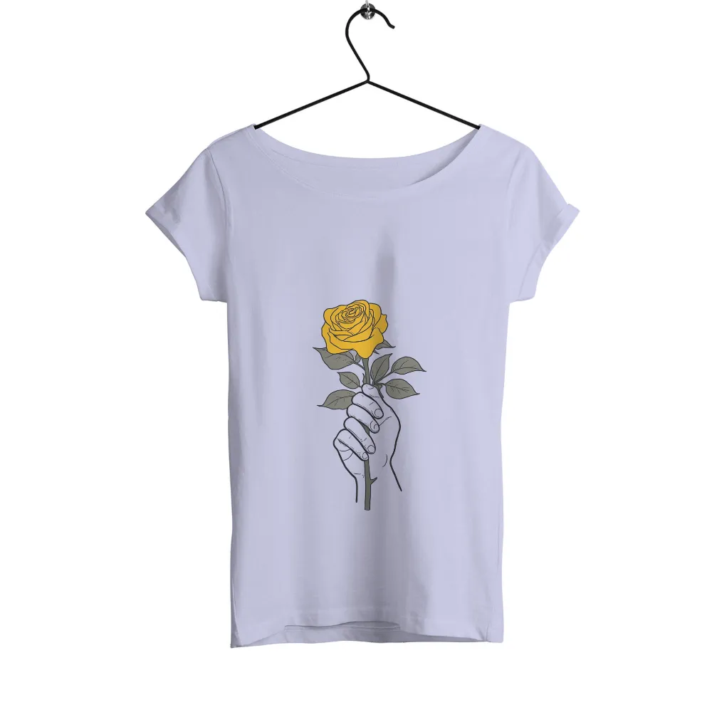 Yellow Rose T-Shirt Printing: A Symbol of Transient Beauty|social standard by sanctuary ladies tencel boyfriend shirt