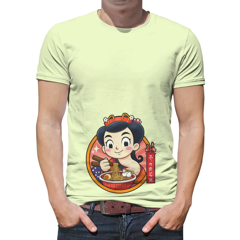 T-Shirts Pattern: Sakura's Noodle Shop Adventure| soft-boiled eggs