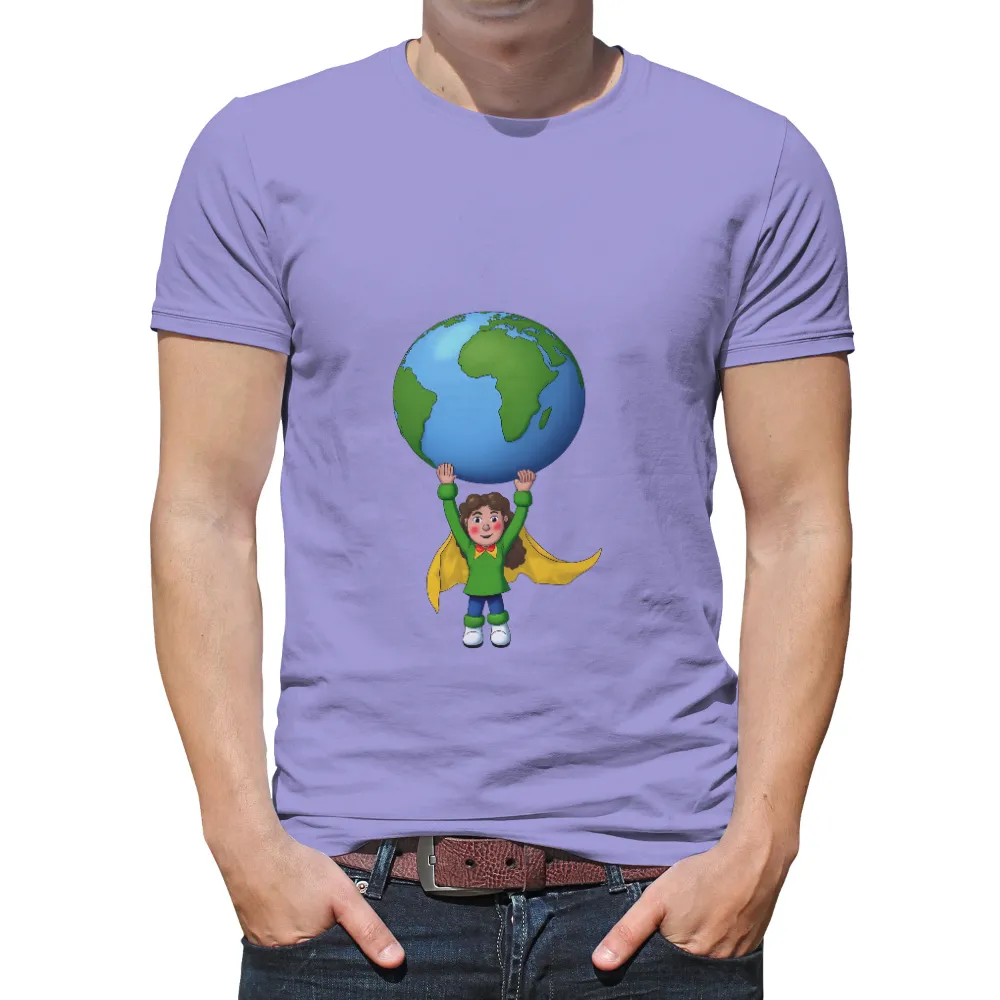 Graphic Tees: Empowering Superhero Lifting the Earth|father and son matching superhero shirts