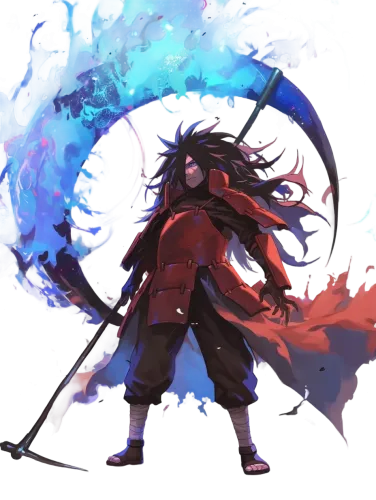 Madara Uchiha with his signature scythe - madara uchiha t shirt