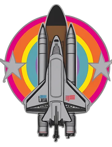 Custom T-Shirt Printing: Space Shuttle Journey - Vintage & Retro Design