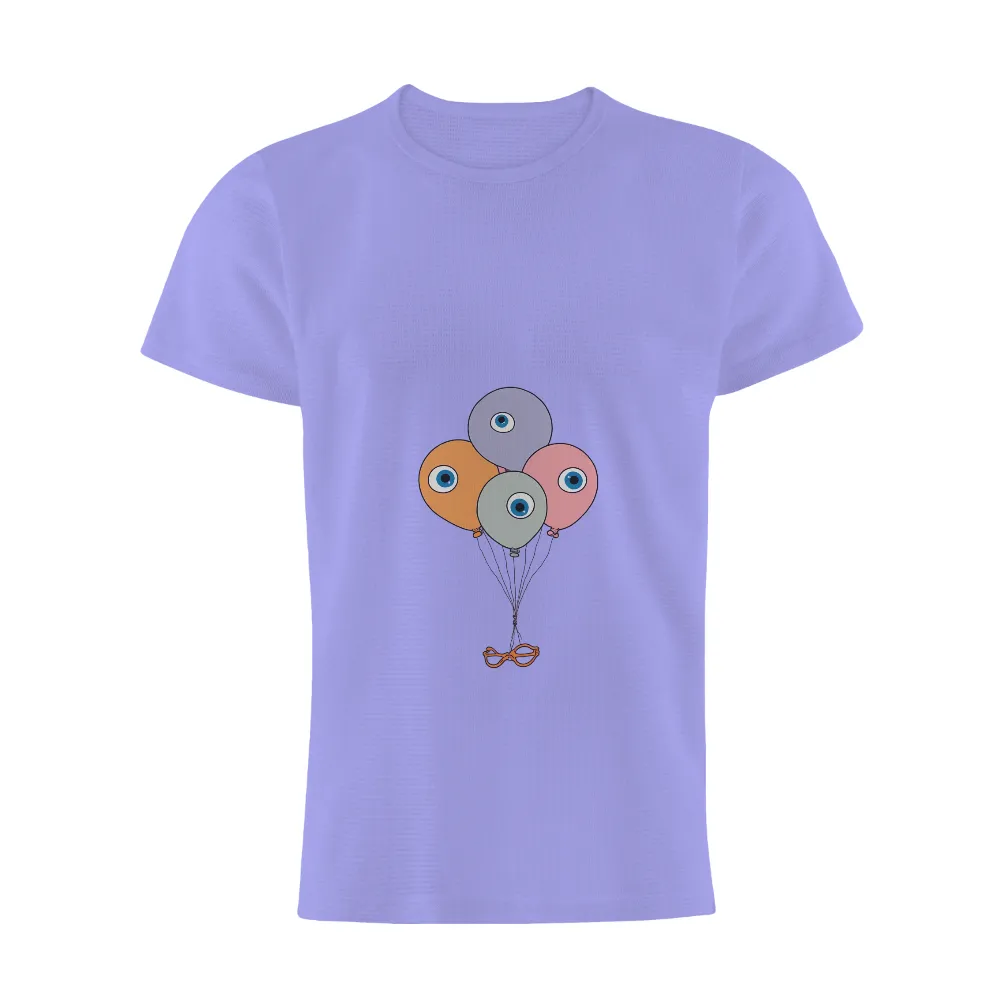 T-Shirts Design: Balloons with Eyes - Curiosity and Discovery|colorful graffiti