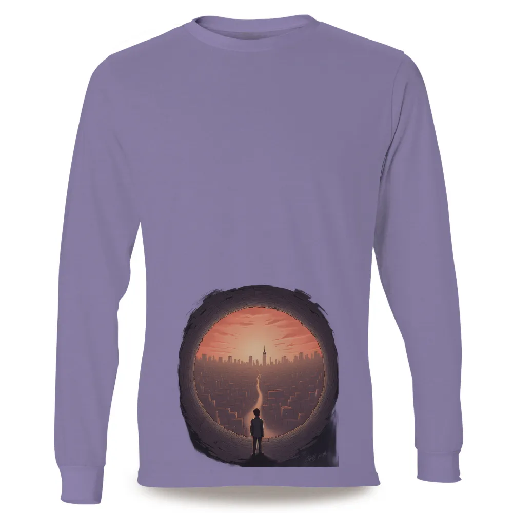 TShirt Printing: Solitude Amidst Urban Chaos - Life Theme|urban sun shirt