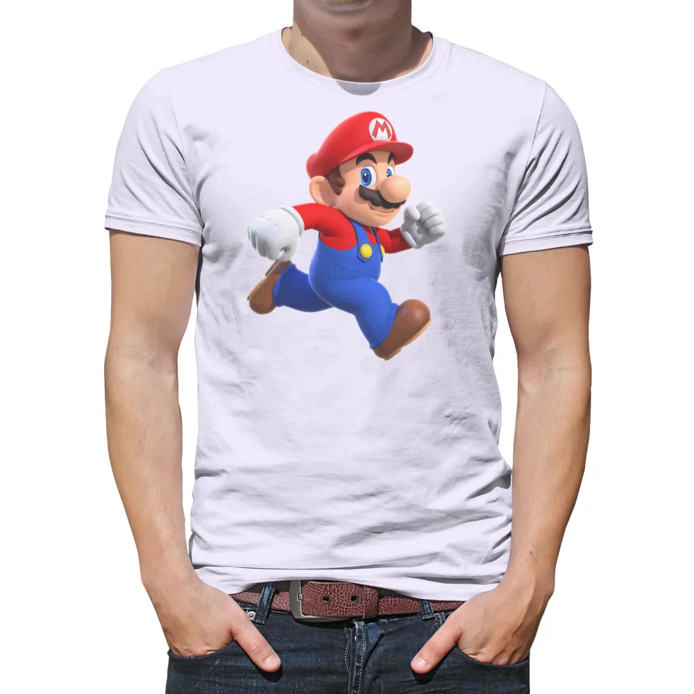 Tee Shirt Printing: Mario's Adventure - Gaming T-Shirt|fantasy factory beer shirt