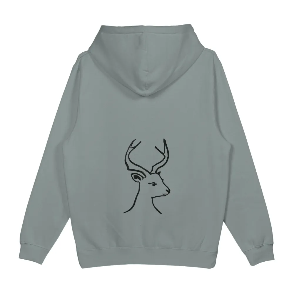 Graphic Tees: Woman-Deer Fusion - Artistic Harmony|bear with deer antlers t shirt