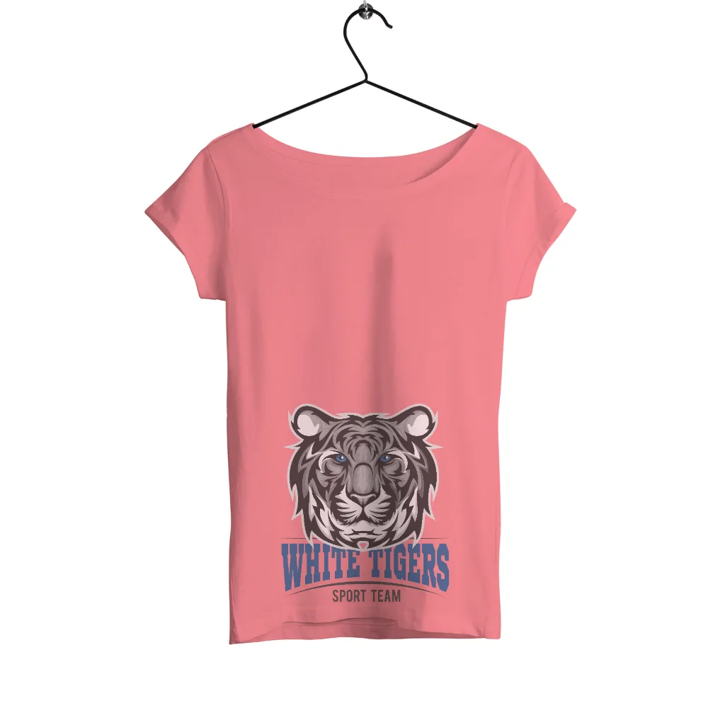 Tee Shirt Printing: White Tiger Sport Team - Strength and Unity|women's running shirts sun protection