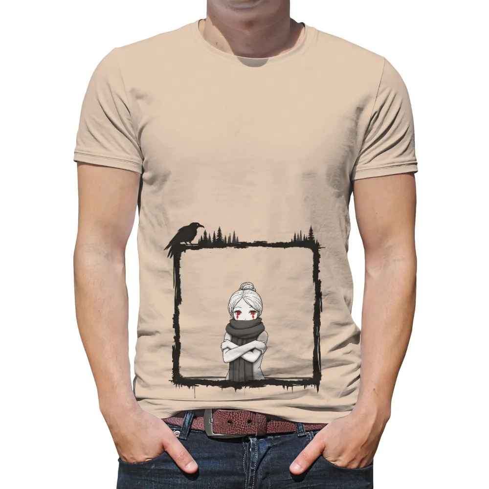 Tee Shirt Printing: Solitude in Winter - Artistic Design|mens shirts winter 2022