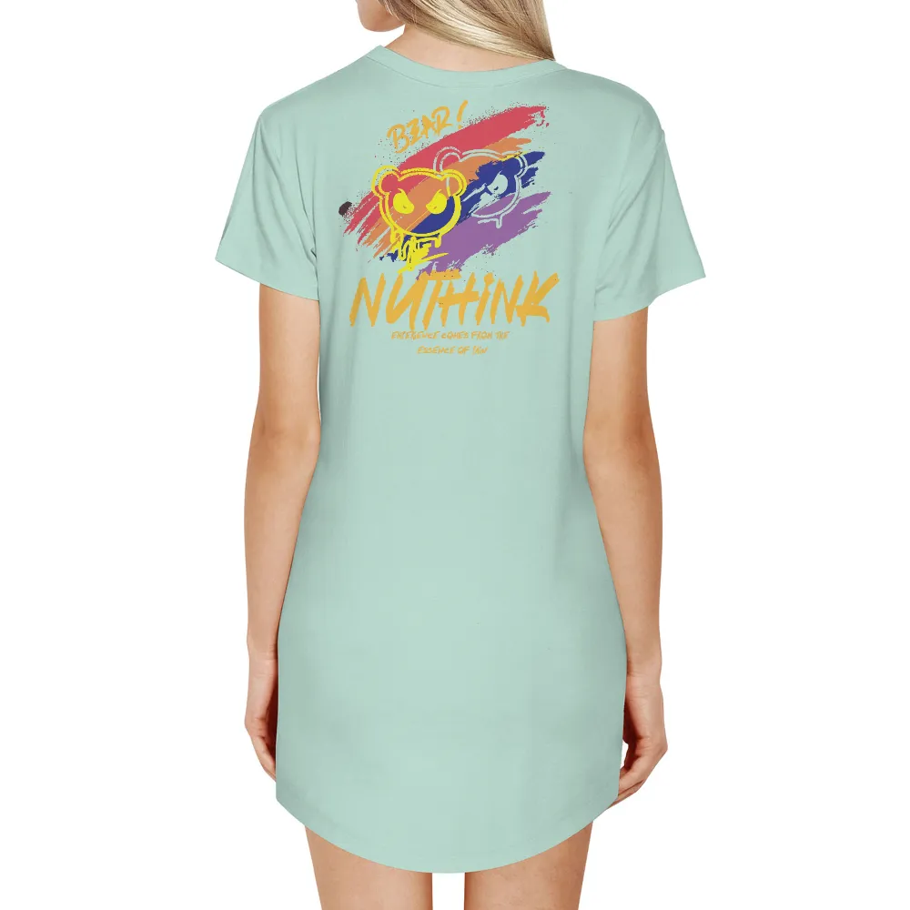 Tee Shirts Printed: Embrace Spontaneity with NUTHINK Bear|trippy bear shirt