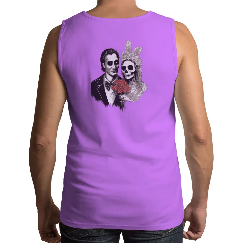 Eternal Romance: Skeleton Couple T-Shirt Printing|short sleeve shirt summer wedding