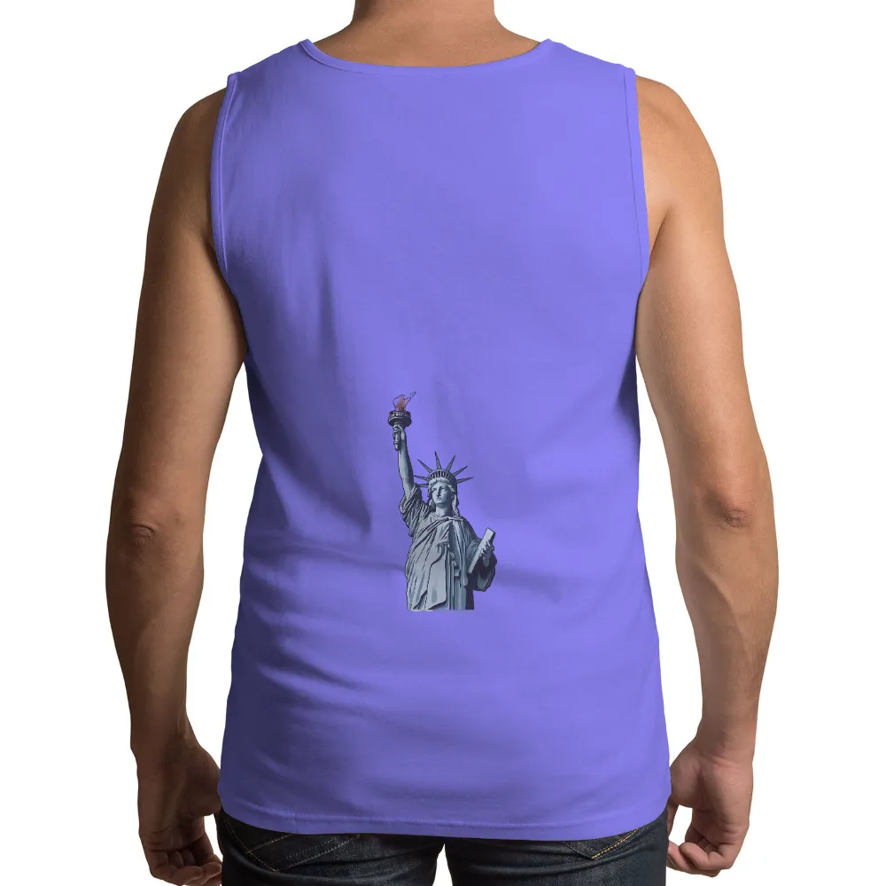 Statue of Liberty T-Shirts Design: Embracing Freedom and Hope|guns whiskey beer and freedom flag