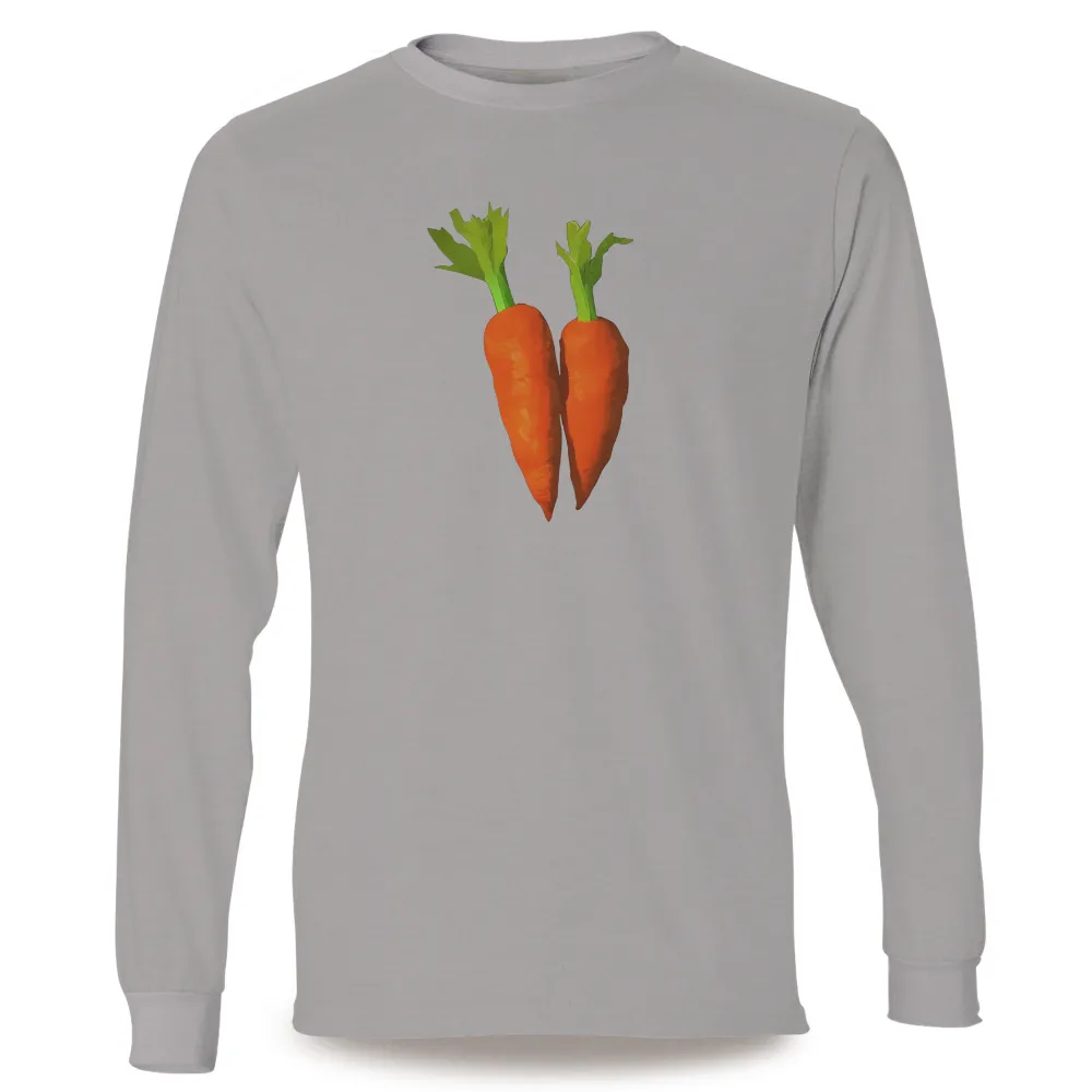 Tee Shirts Printed: Vibrant Carrot Friendship - Artistic Garden Design|edit design for t shirt