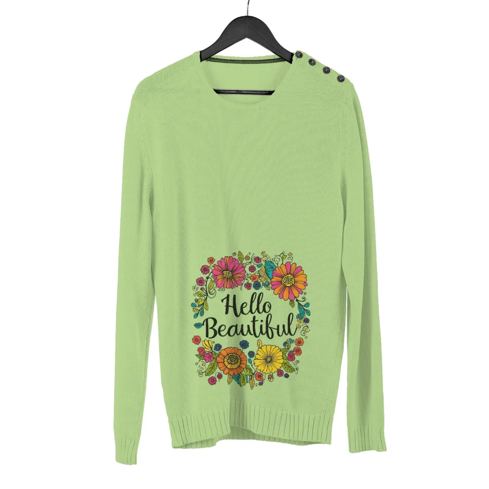 T-Shirts Design: Hello Beautiful - Embrace Your Inner Beauty|t shirt painting on nature