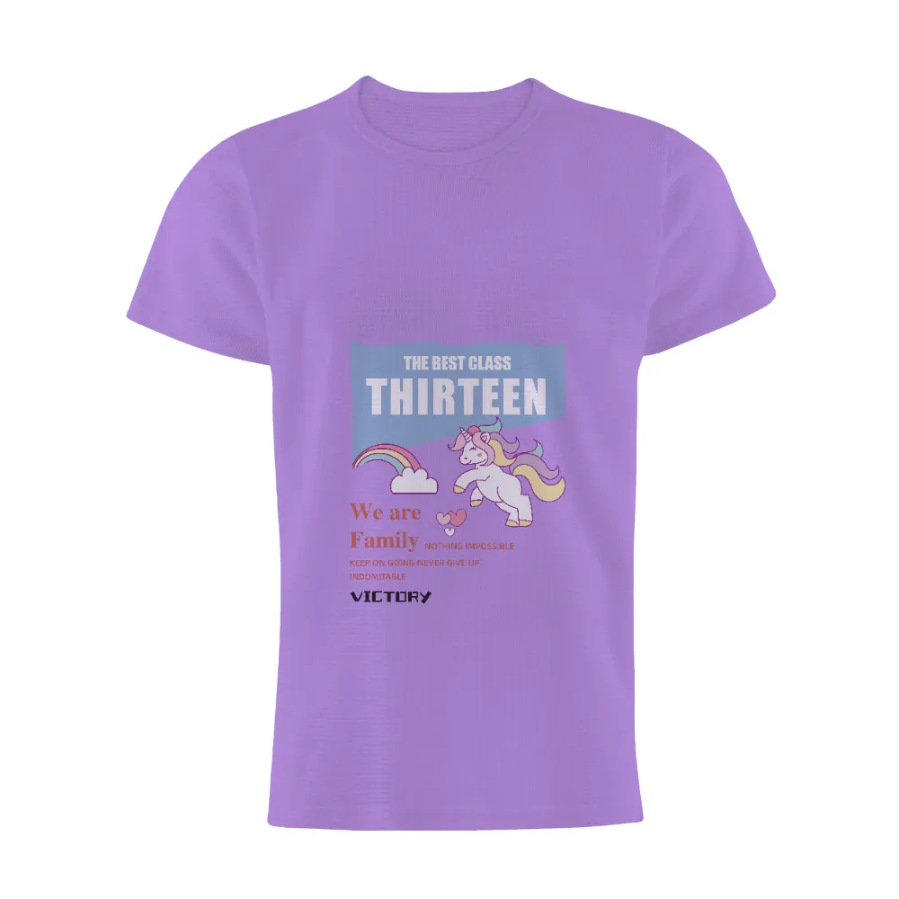 T-Shirts Pattern: The Best Class Thirteen - Unicorn Rainbow Friendship|valentine's day shirts for family