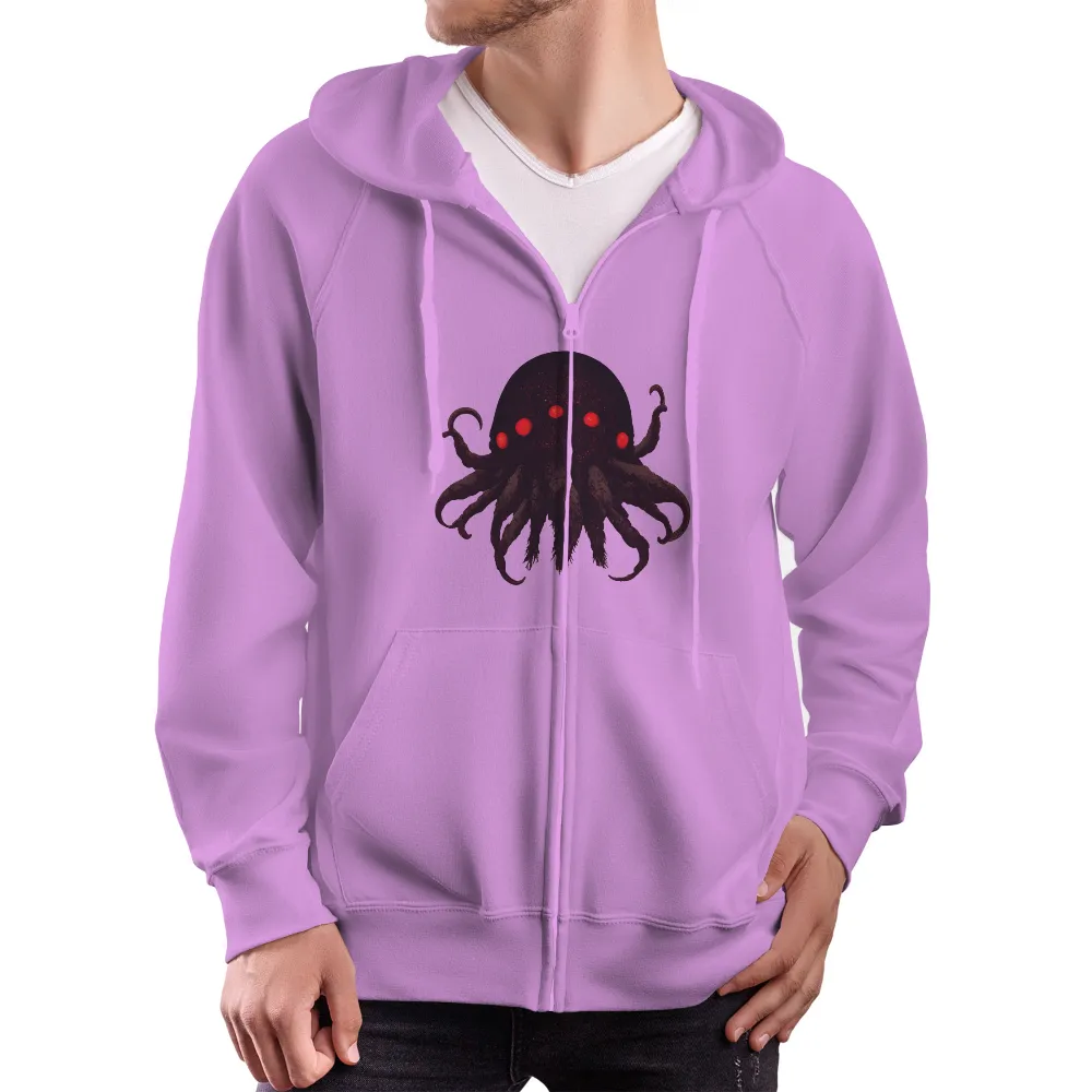 Shirts Graphic Tees: Deep Sea Guardian - Mythical Octopus with Glowing Eyes|owen power