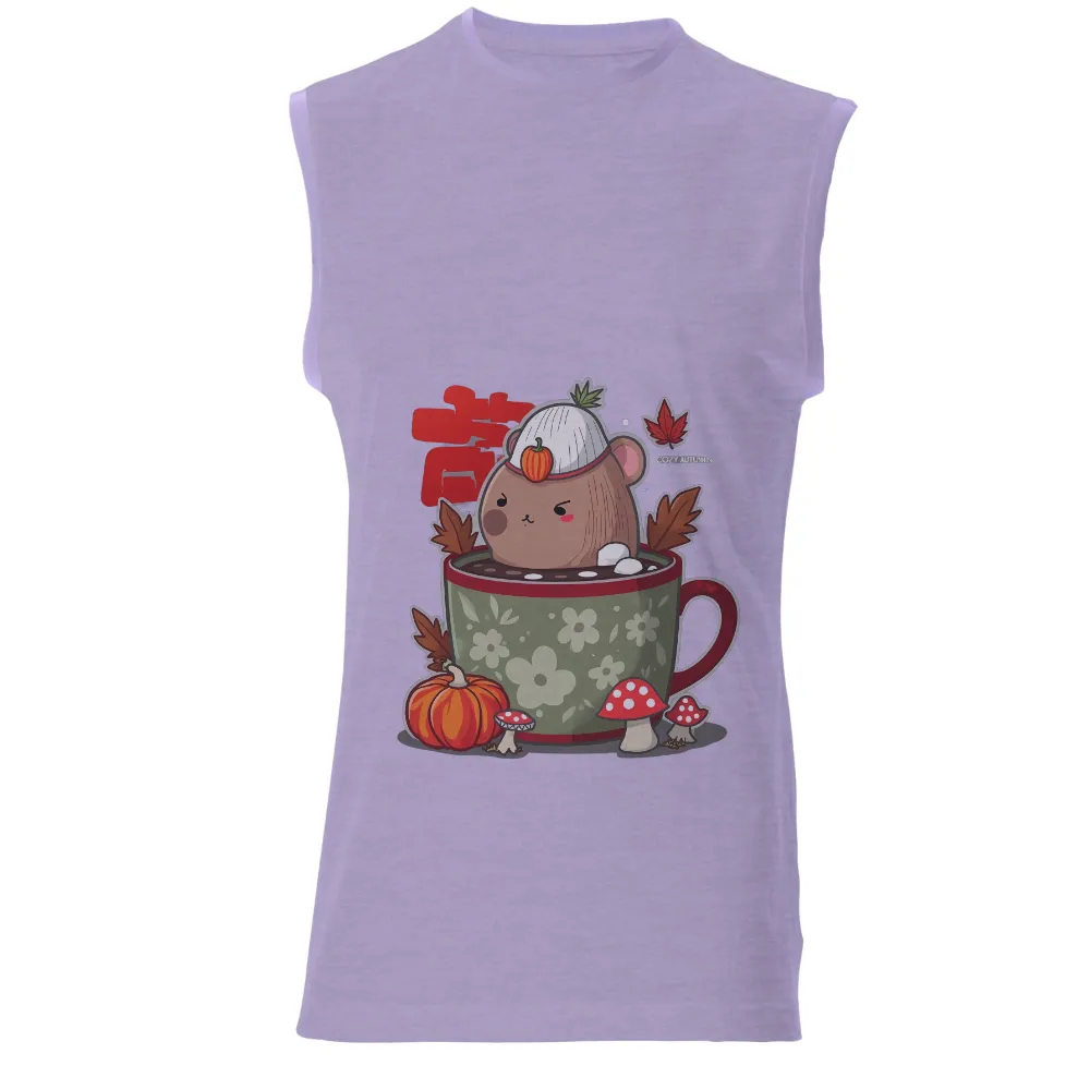 T-Shirts Custom: Cozy Autumn Hamster in a Mug|Cute hamster in a mug