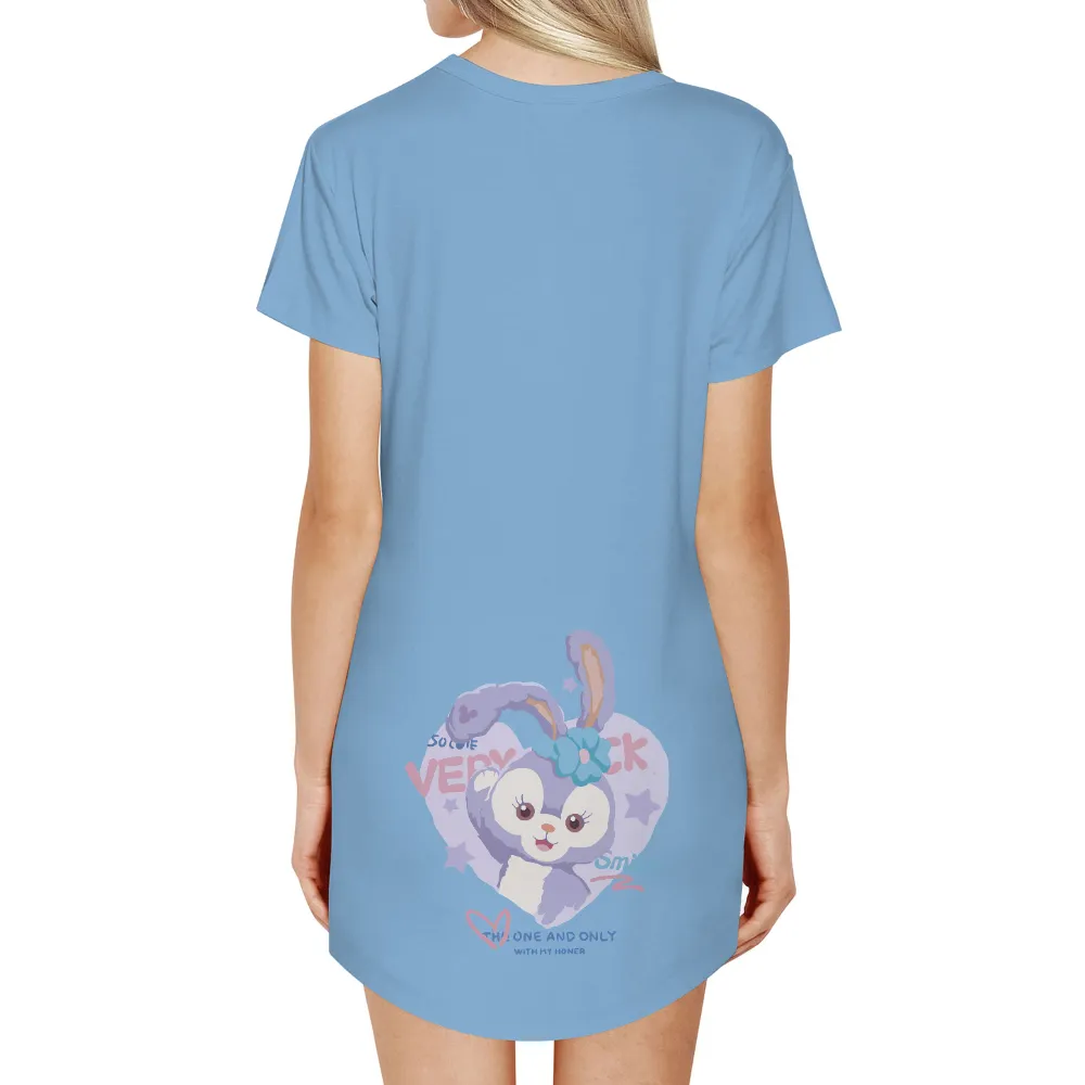 Custom Tee Shirts: Adorable Luna Bunny - Cute, Heartfelt Design|cute casual summer shirts