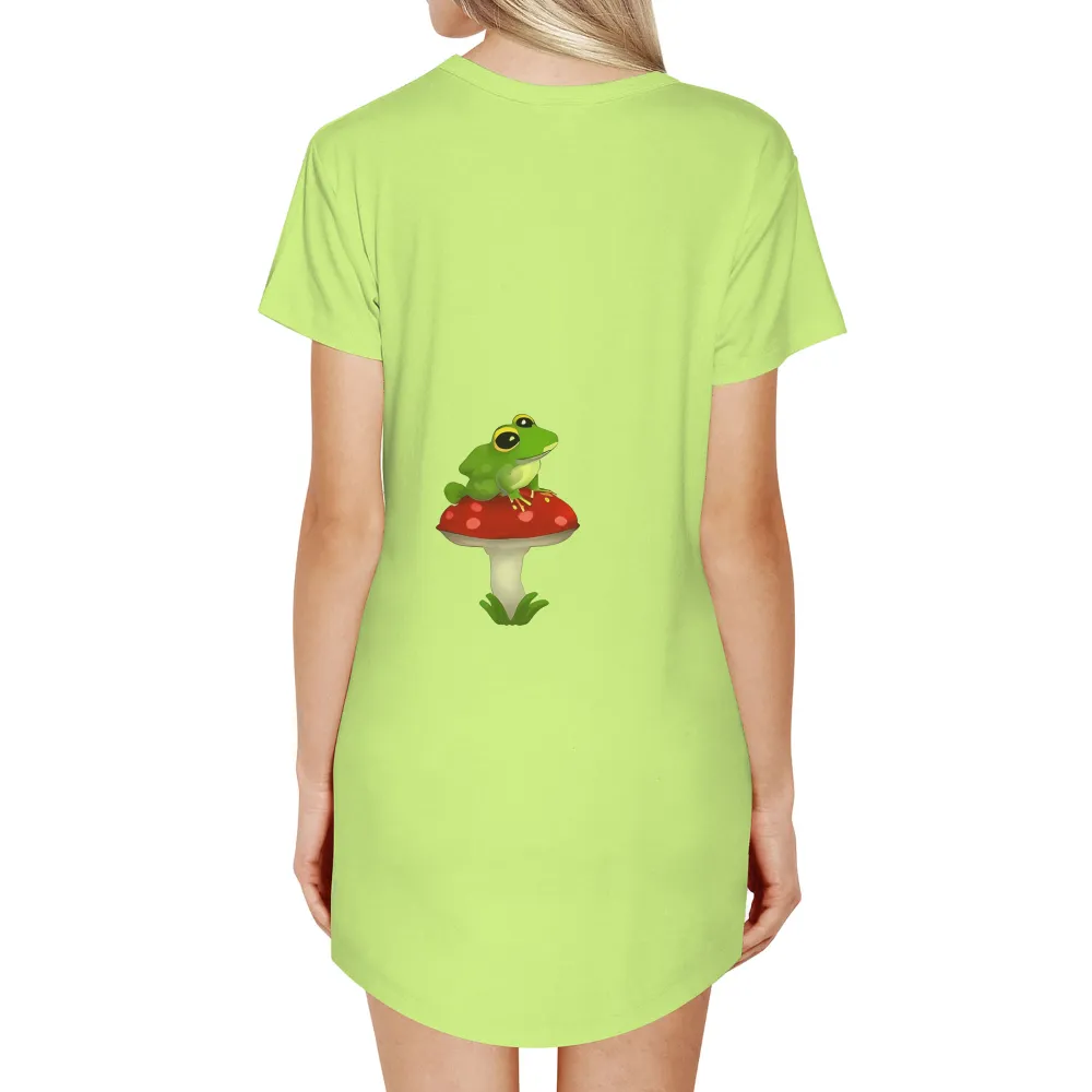 Freddie the Frog: Whimsical Nature Custom Tee Shirts|sunlight magic print shirt