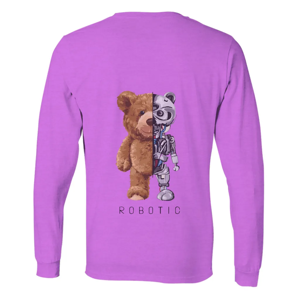 T-Shirts Pattern: Teddy Bear Meets Robotic Future|bleaching comfort colors