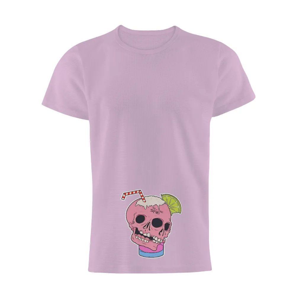 Custom Tee Shirts: Quirky Skull Pink Lemonade - Funny & Whimsical|skull roblox t shirt