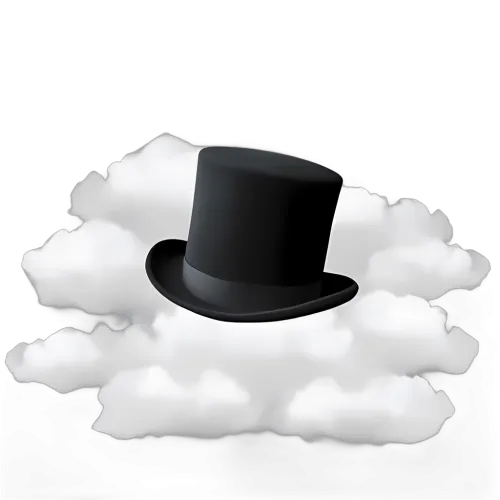 Customized Tee Shirts: Dreams in the Clouds - Vintage Top Hat Design