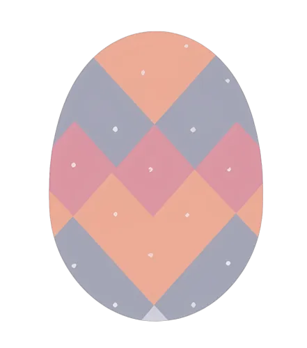 Easter Egg Design: Vibrant Geometric Diamond Pattern for Spring