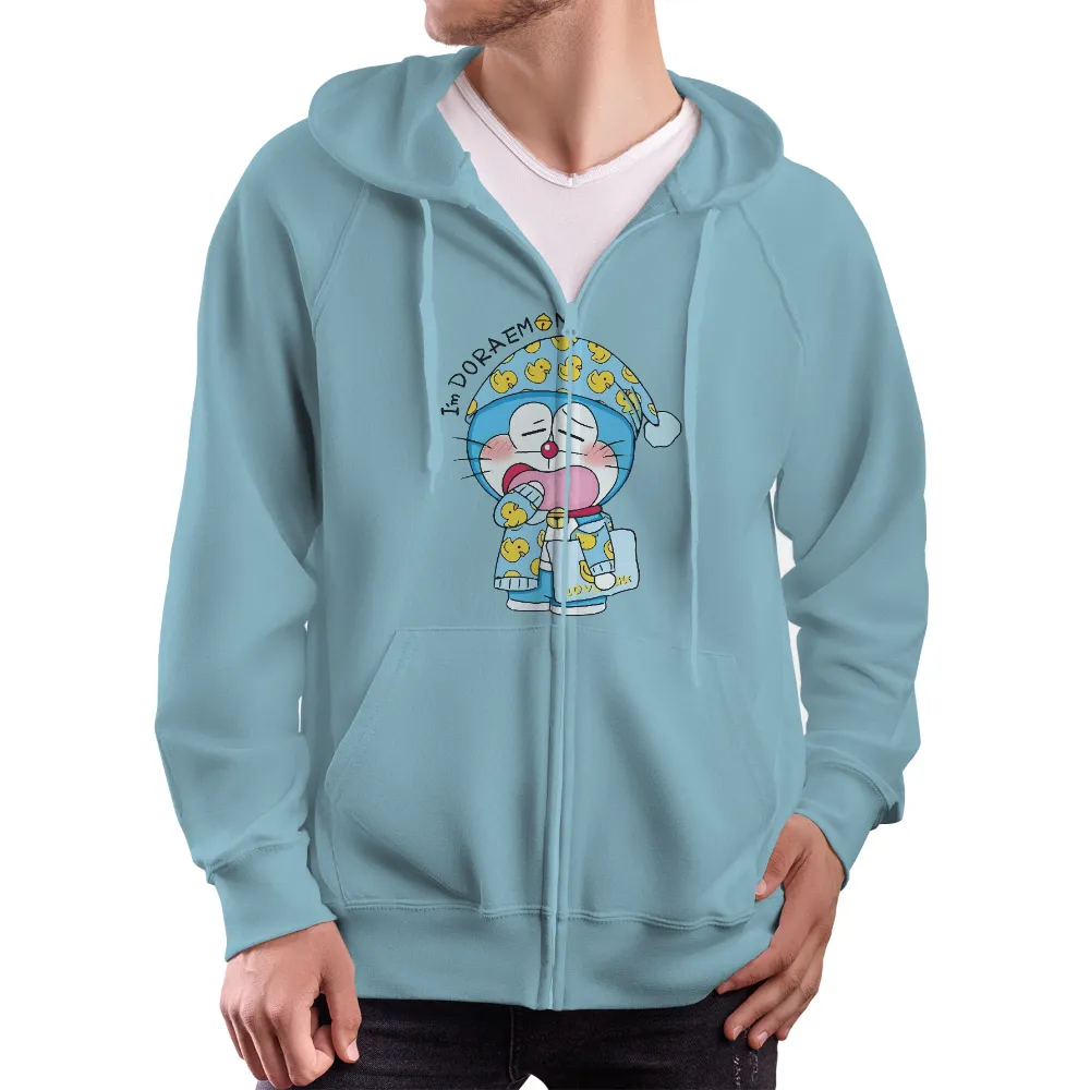 Tee Shirts Printed: Doraemon Sleepy Night in Pajamas|banksy joy millward