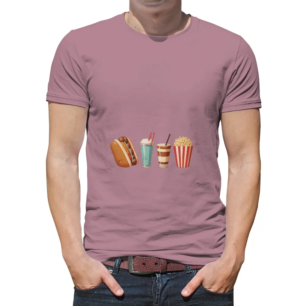 T-Shirts Design: Whimsical Snacks and Drinks|makes me want a hot dog shirt