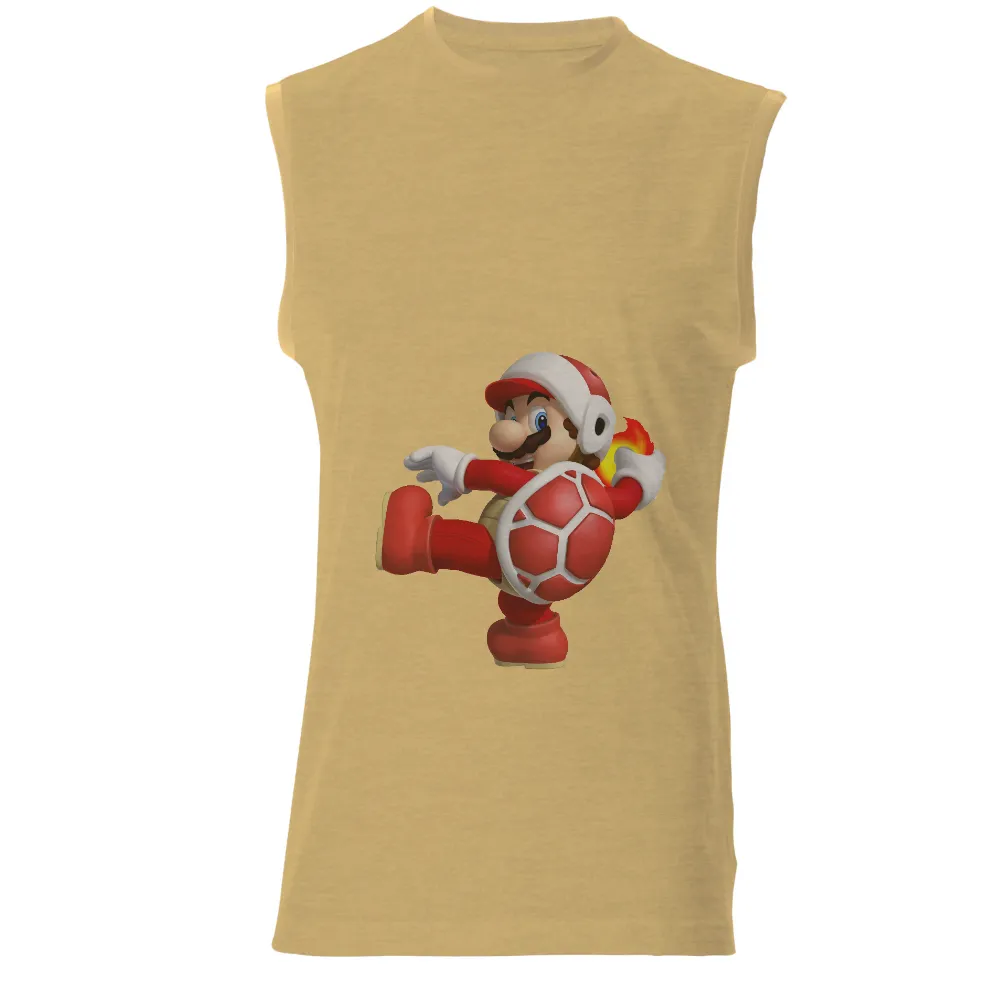 Tee Shirt Printing: Mario's Fiery Adventure - Gaming Culture Icon|mario valentine shirt