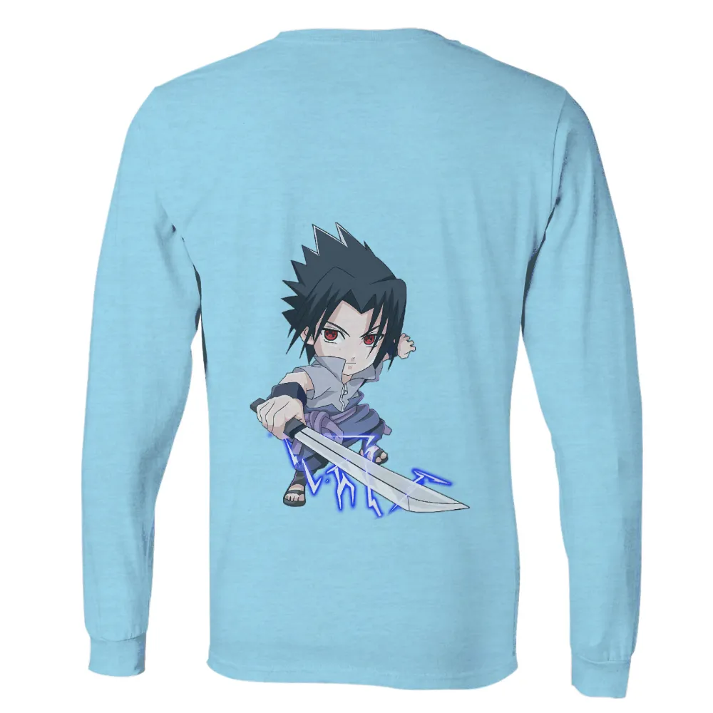 T-Shirt Printing: Sasuke Uchiha - Power and Resolve|cartoon character long sleeve shirts