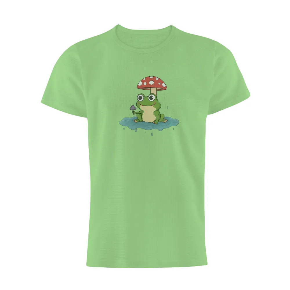 Graphic Tees: Enchanted Forest Frog - Whimsical Nature Harmony|t shirt painting on nature