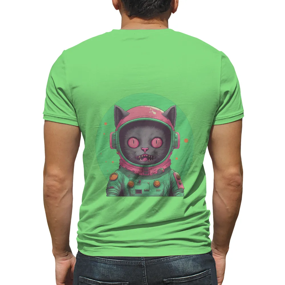 Custom Tee Shirts: Zephyr the Space Cat - Cyberpunk Adventure|space shirts cape canaveral