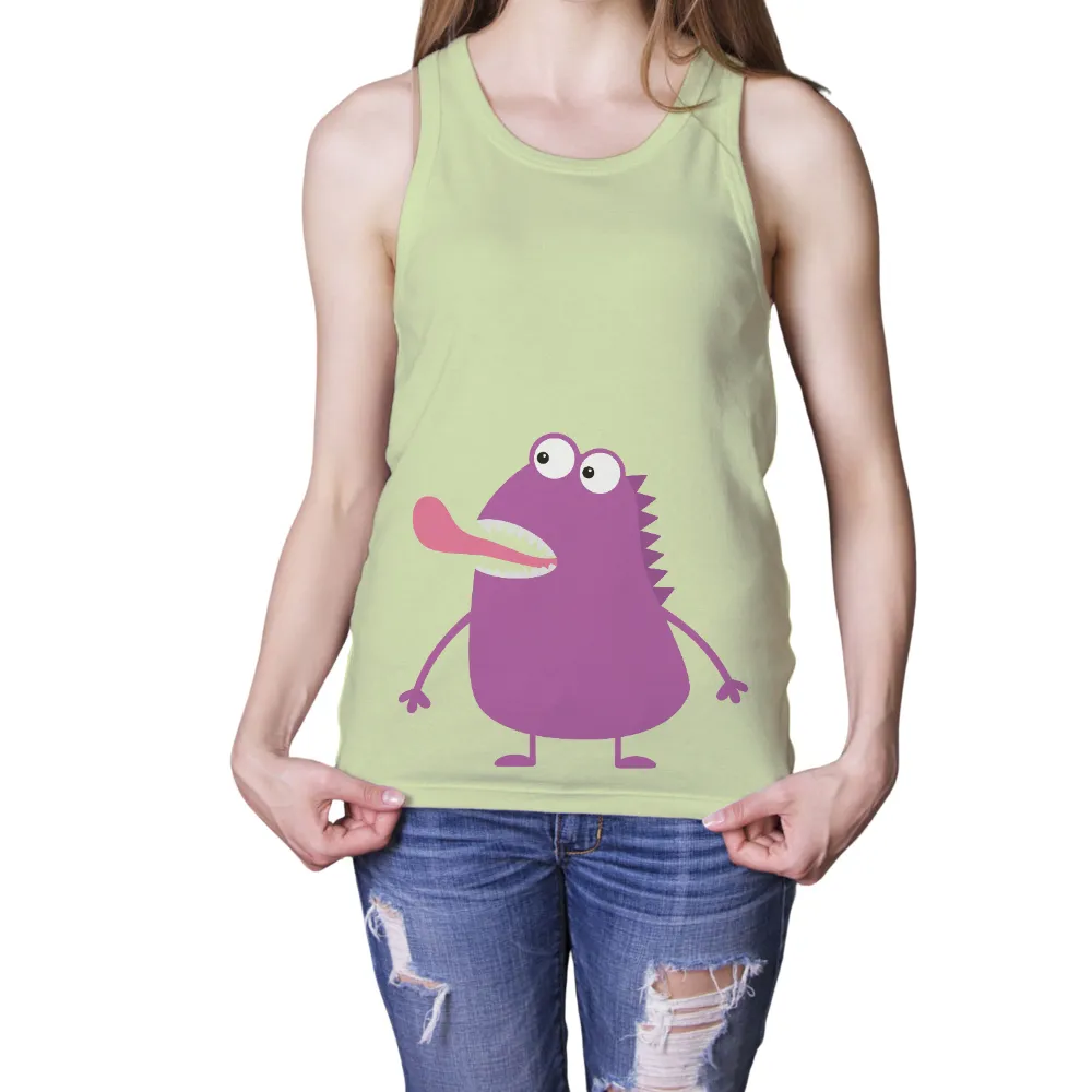 Custom T-Shirt Printing: Quirky Purple Monster - Whimsical Fun|july 4th funny shirts