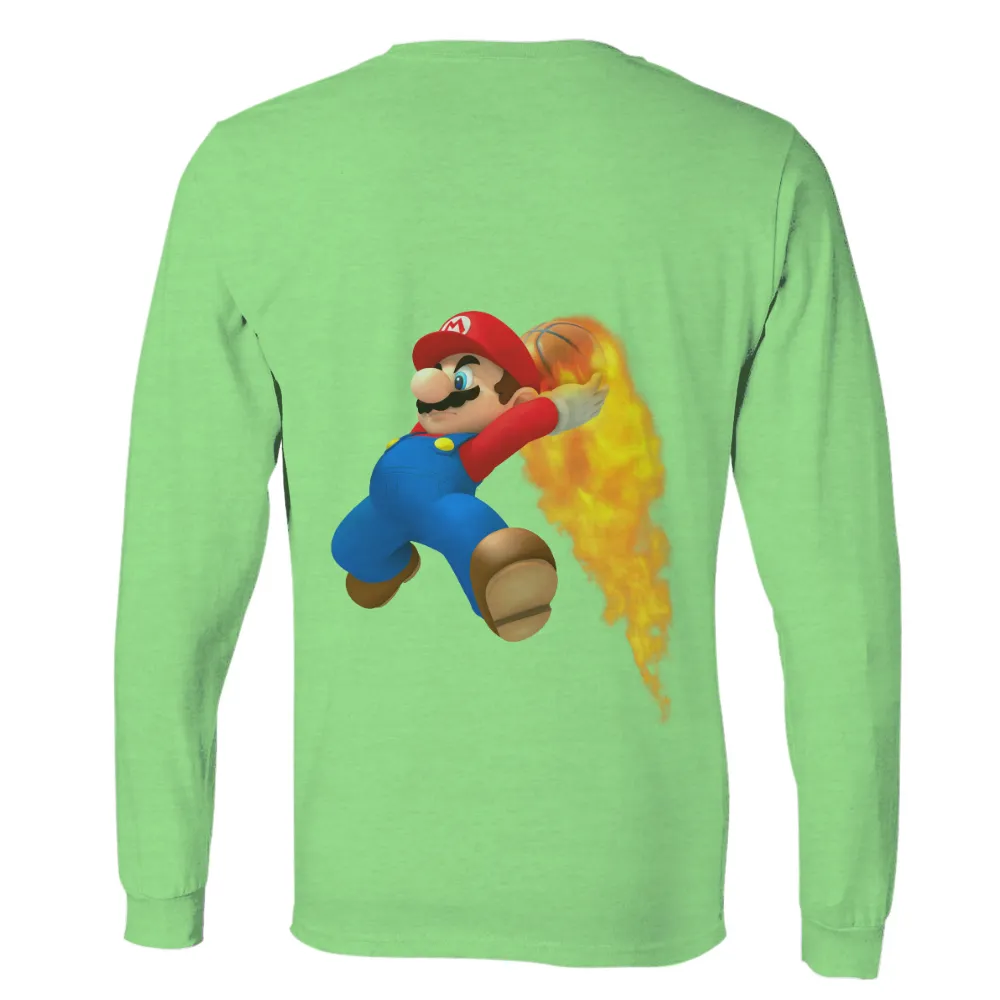 T-Shirts Pattern: Mario's Fiery Basketball Adventure|drew league basketball t shirts