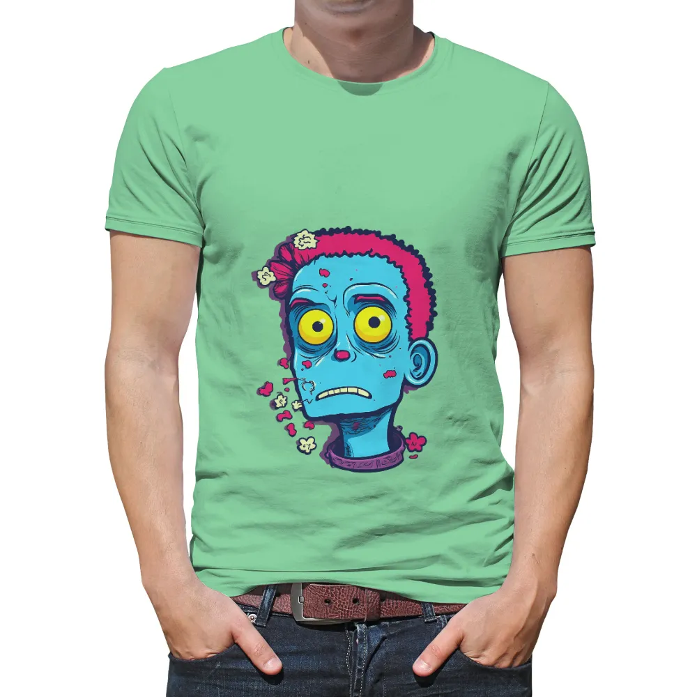 T-Shirts Pattern: Zed the Zombie - Horror and Pop Culture Blend| open mouth