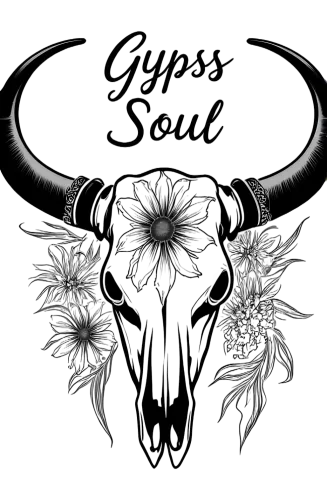 Gypsy Soul Tee Shirts Printed: Bull Skull and Flowers