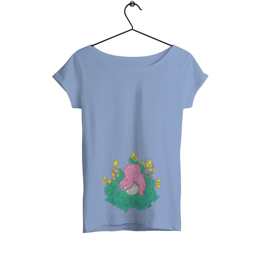 TShirt Design: Sakura's Harmony with Nature|milano calou vibrant summer shirt