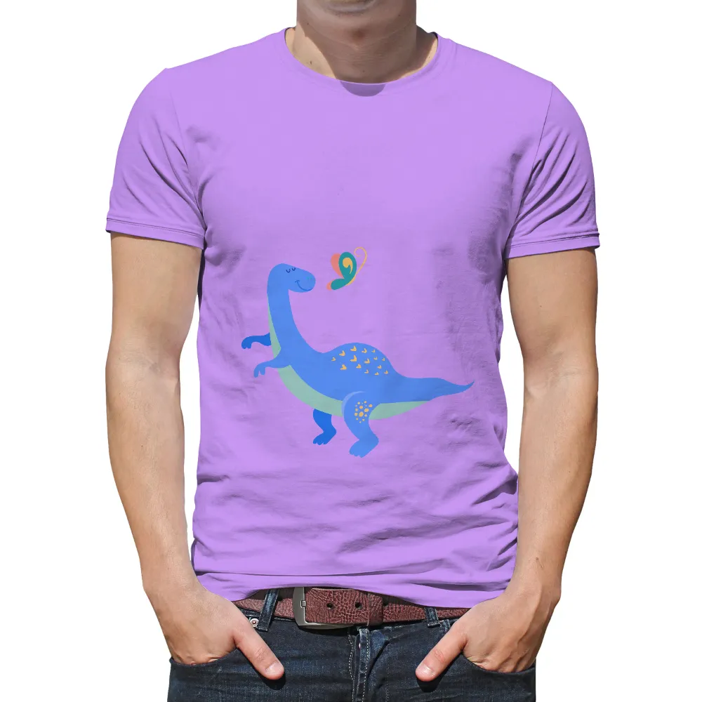 Tee Shirt Printing: Dino and Flutter's Whimsical Friendship|butterfly spaghetti strap shirt