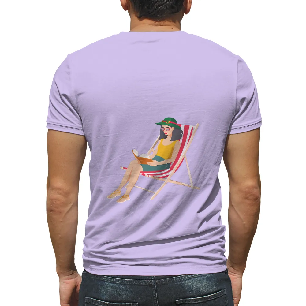 Tee Shirts Printed: Beach Relaxation - Summer Vibes|mens baggy summer shirts