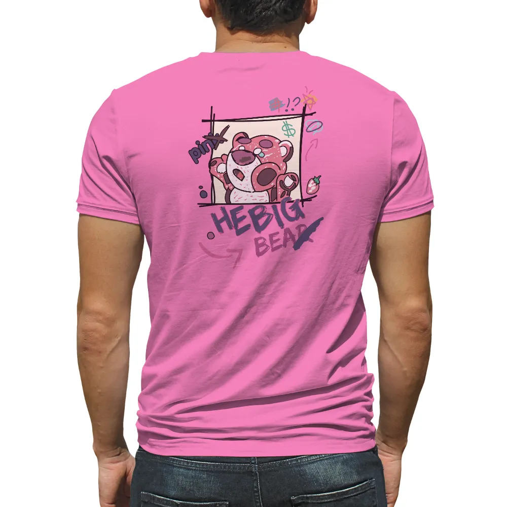 Customized Tee Shirts: The Whimsical Pink Bear - Pop Culture Inspired Design|life is good valentine shirt