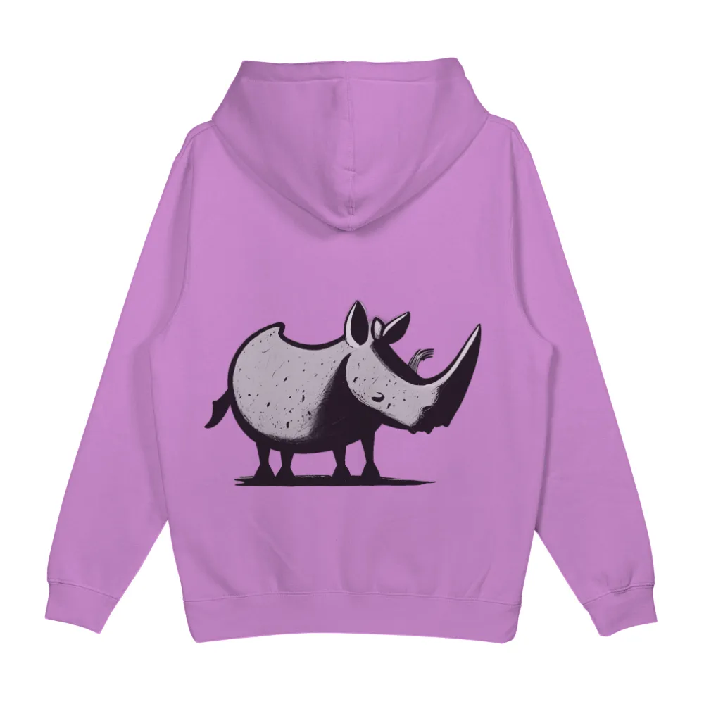 TShirt Printing: Black & White Rhino - Nature's Strength| textured skin