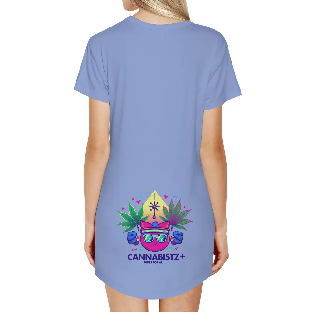 Cannabistz+ TShirt Printing | Cannabis Pop Culture Tee| Bright geometric shapes