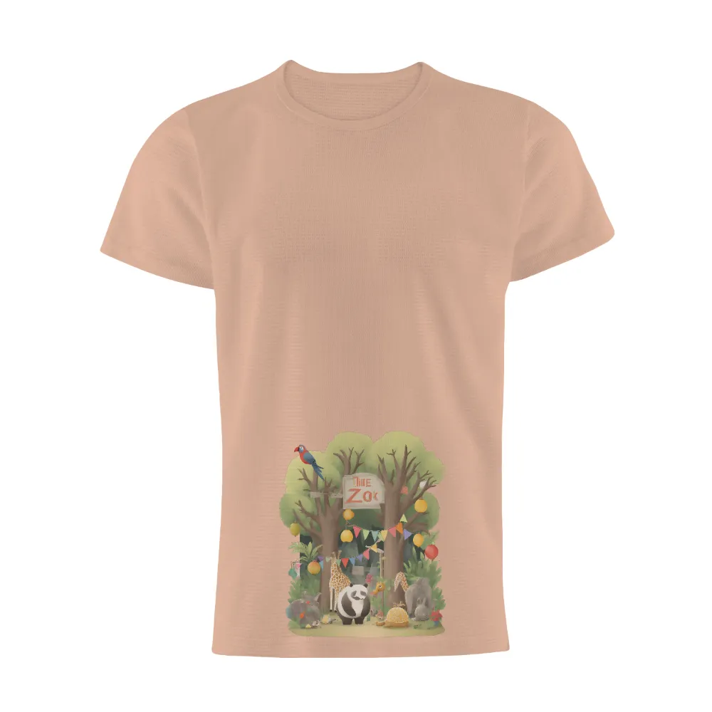 Graphic Tees: Whimsical Zoo Adventure - Animals, Nature, Joy|t shirt pattern for ganpati festival