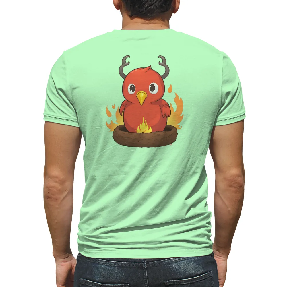 T-Shirt Printing: Blaze the Red Bird with Flames - Artistic Design|nazem kadri calgary flames