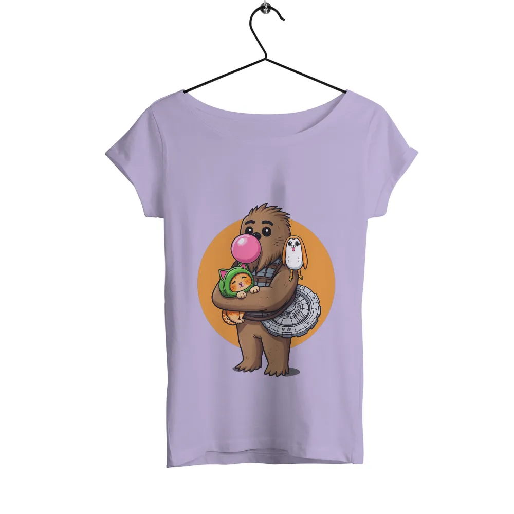 TShirt Design: Whimsical Giant and Friends| Protective embrace