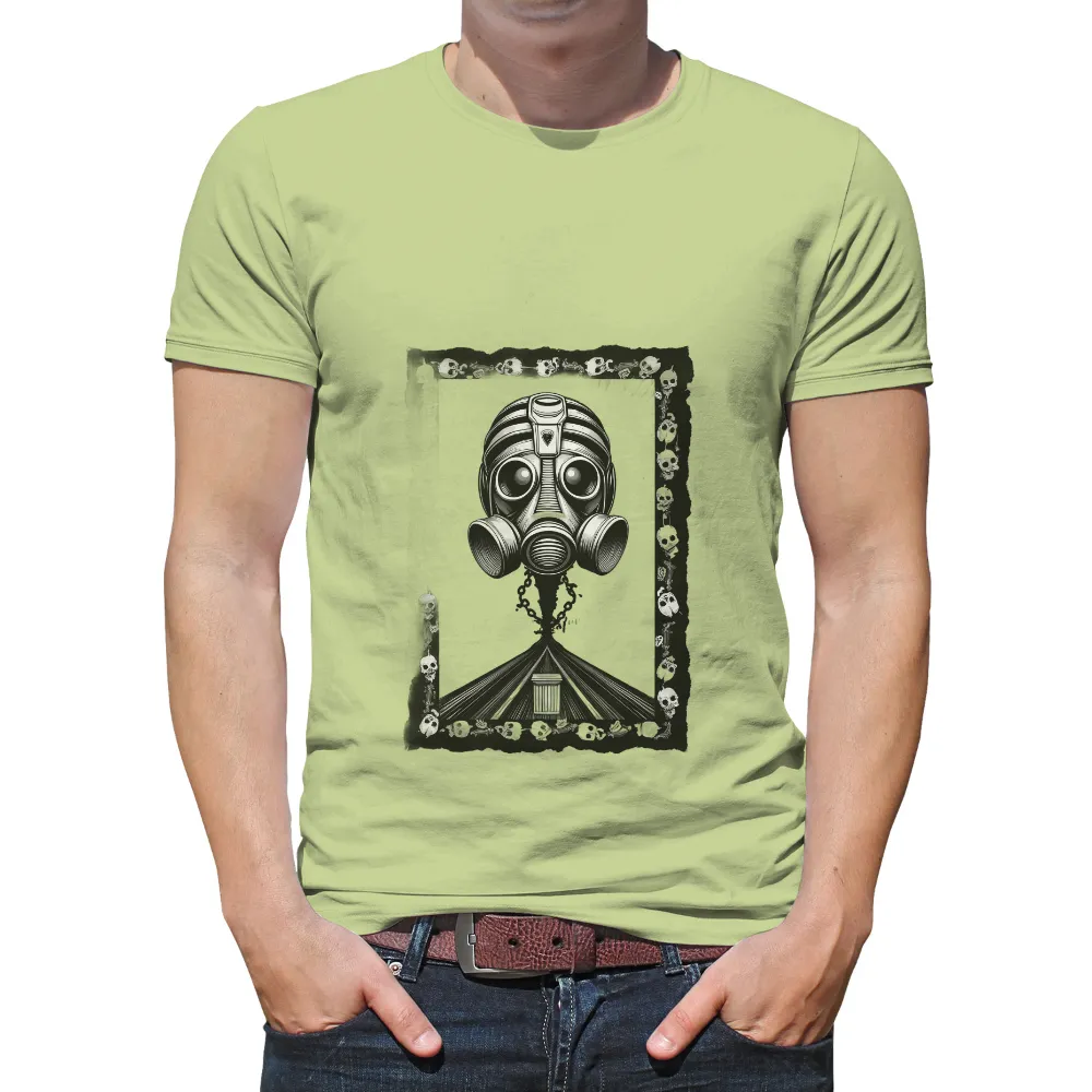 Custom T-Shirt Printing: Gas Mask Survival - Artistic Designs|on a dark desert highway shirt witch