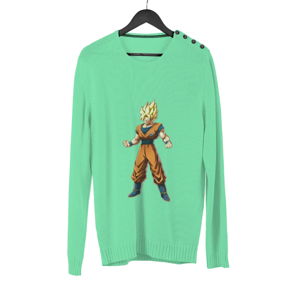 Custom Tee Shirts: Goku Super Saiyan - Anime Power|men goku t shirt