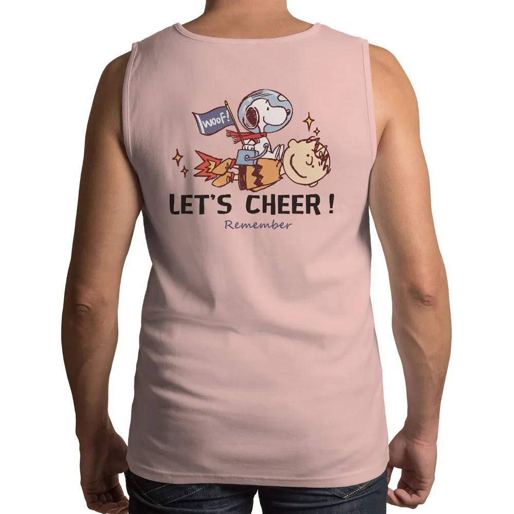 T-Shirts Custom: Let's Cheer! Adventure with Space Friends|bucky's space shirt